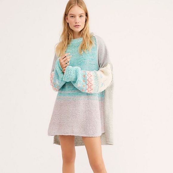 Free People Sweaters - NWT Free People Polar Opposites Oversized Sweater
